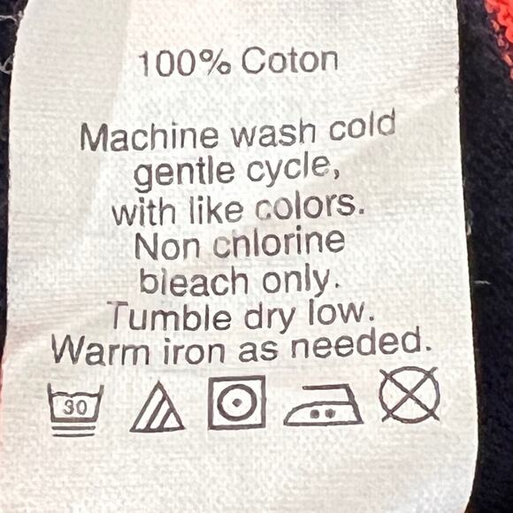 J Crew Factory Womens Striped Tee Medium Navy Orange Boatneck 3Q Sleeve - Picture 5 of 6